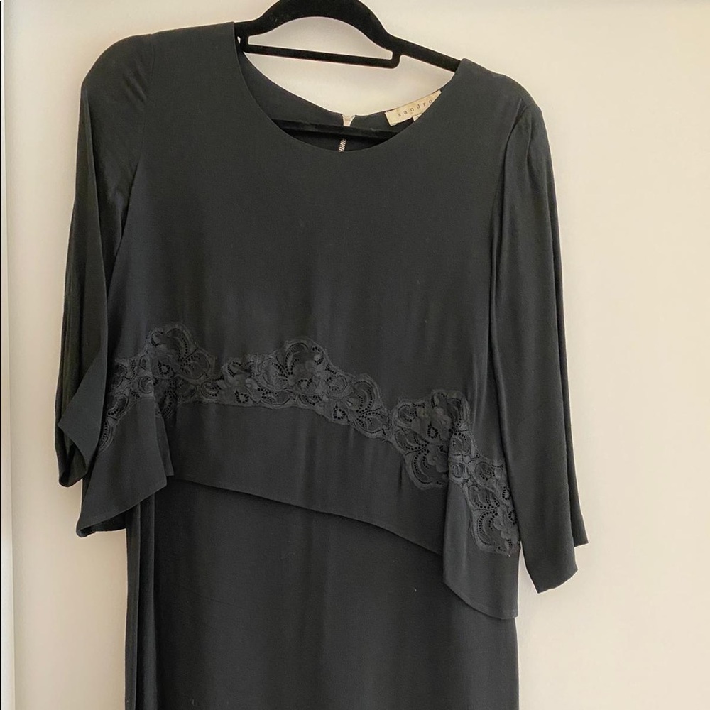Sandro black mini dress